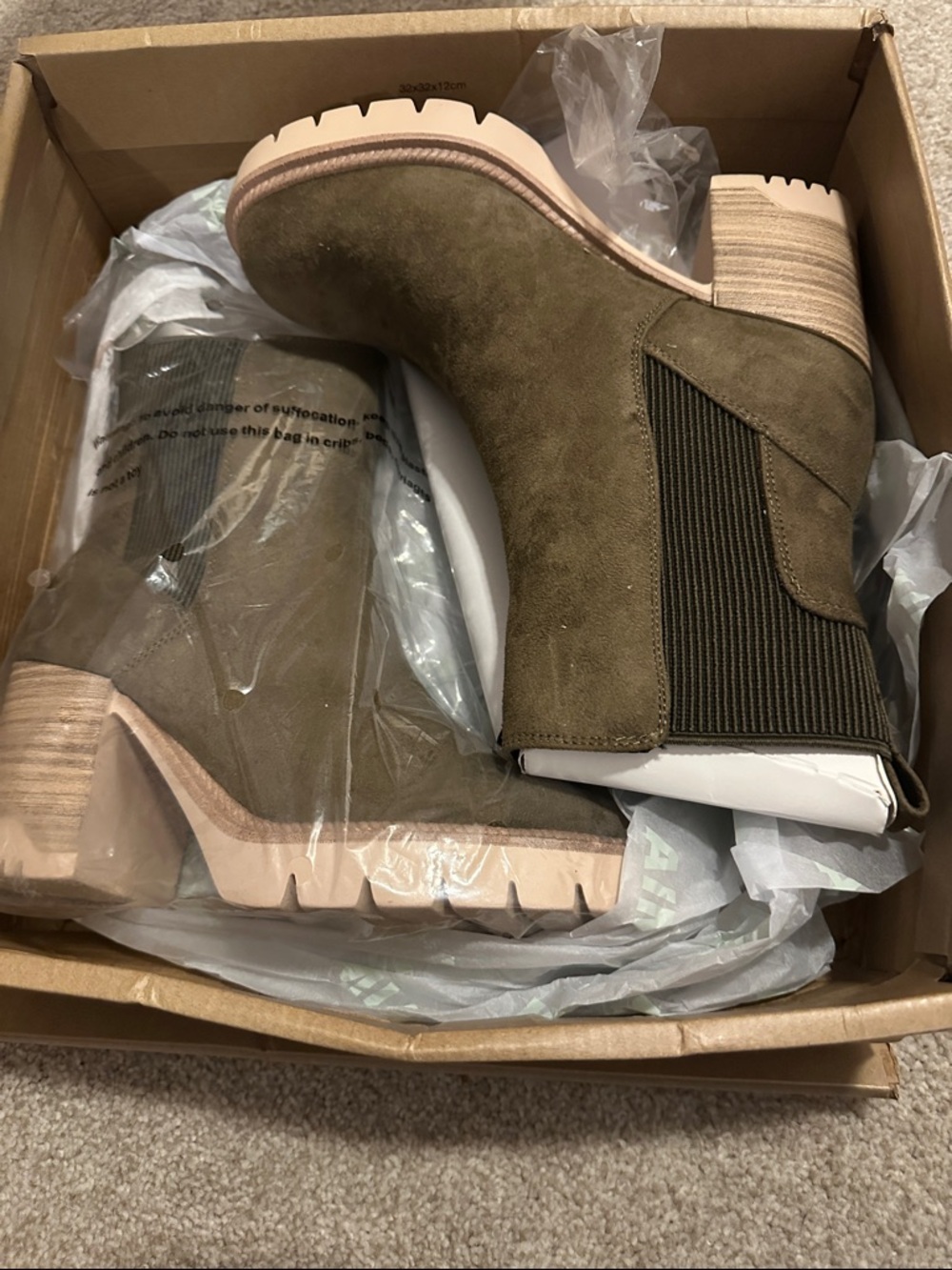 MIA Suede Chelsea Ankle Boot with Block Heel